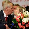 polibek Miloš zeman Ivana Zemanová volba prezidenta leden 2018