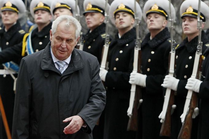 Miloš Zeman v Kyjevě.