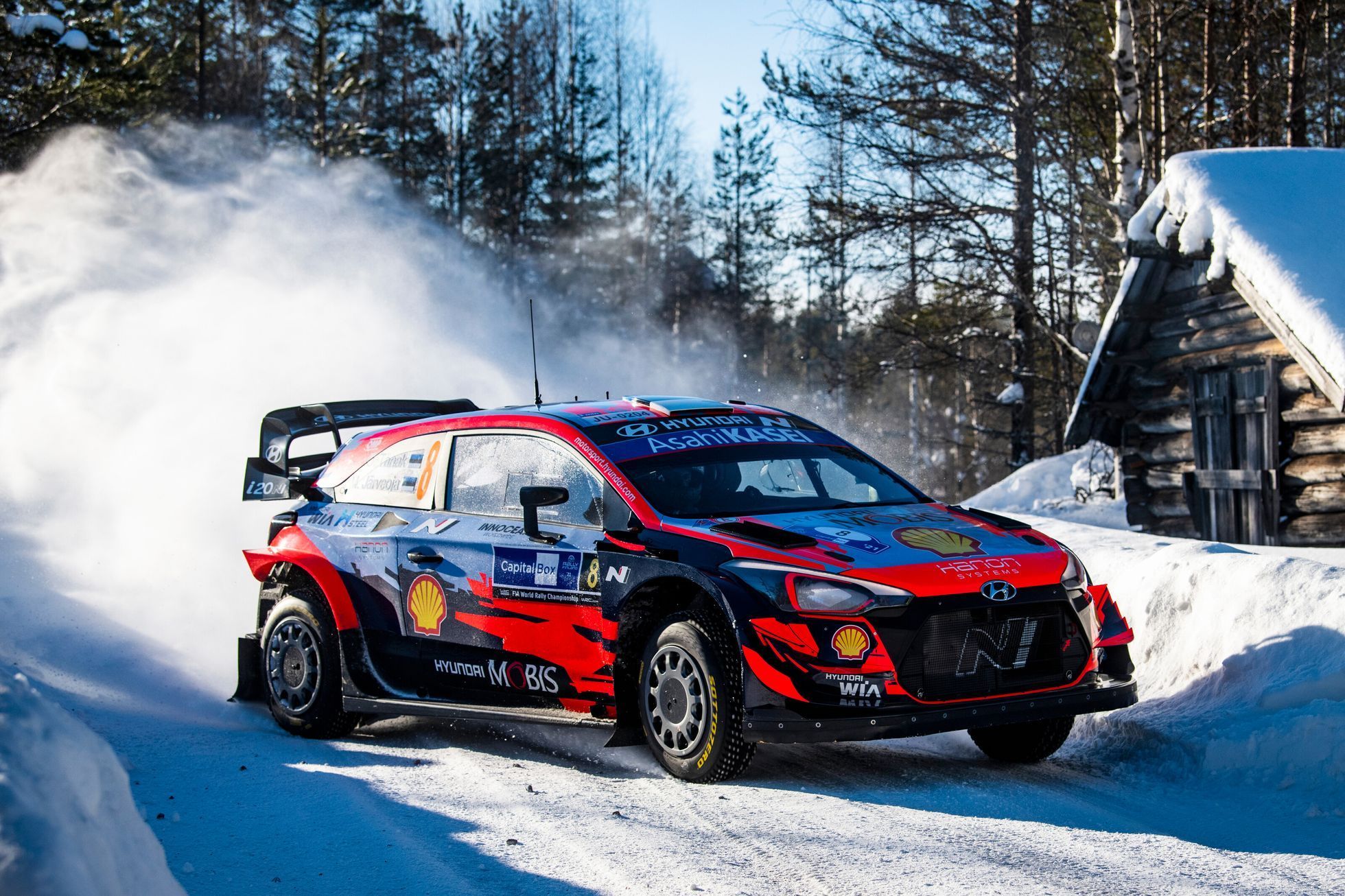 Ott Tänak v Hyundai na trati Arktické rallye 2021