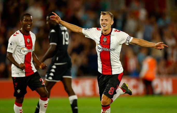 Soccer Football - Pre Season Friendly - Southampton v AS Monaco - St Mary's Stadium, Southampton, Britain - July 27, 2022 Southampton's James Ward-Prowse celebrates scori