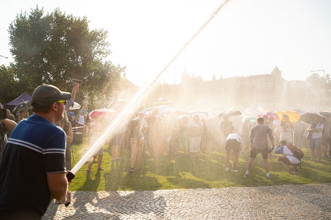 Demonstrace Milion chvilek pro demokracii proti ministru spravedlnosti Pavlu Blažkovi.