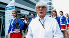 Formula One commercial supremo Bernie Ecclestone arrives for the drivers' parade before the first Russian Grand Prix in Sochi October 12, 2014. REUTERS/Laszlo Balogh (RUS