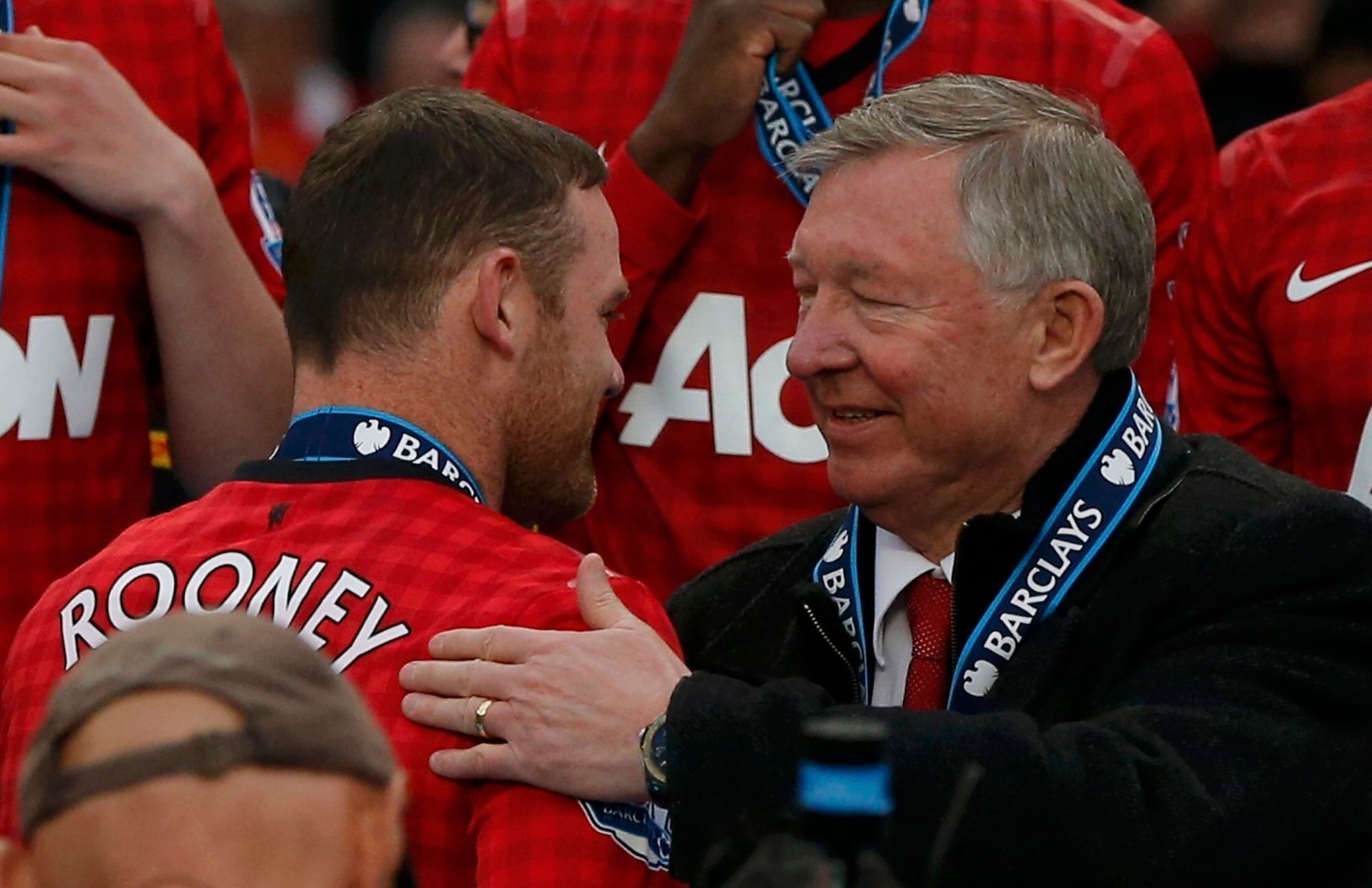 Fotbal, Premier League, Manchester United - Swansea City: loučení Alexe Fergusona; Wayne Rooney