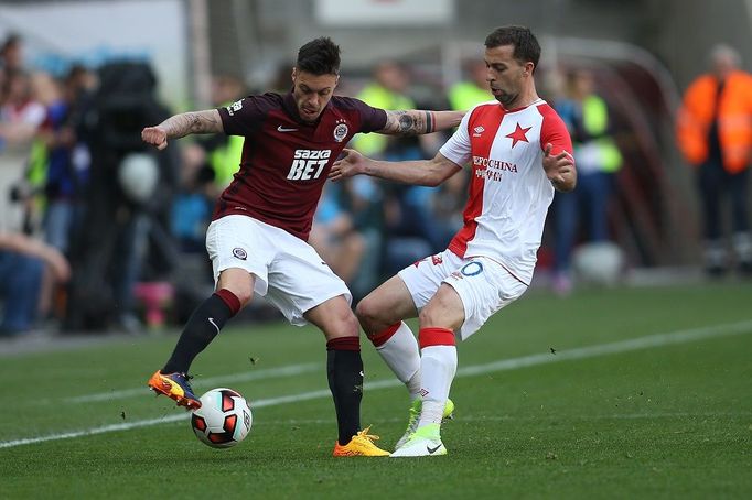 Fotbalové derby Slavia vs. Sparta (Václav Kadlec, Hušbauer)