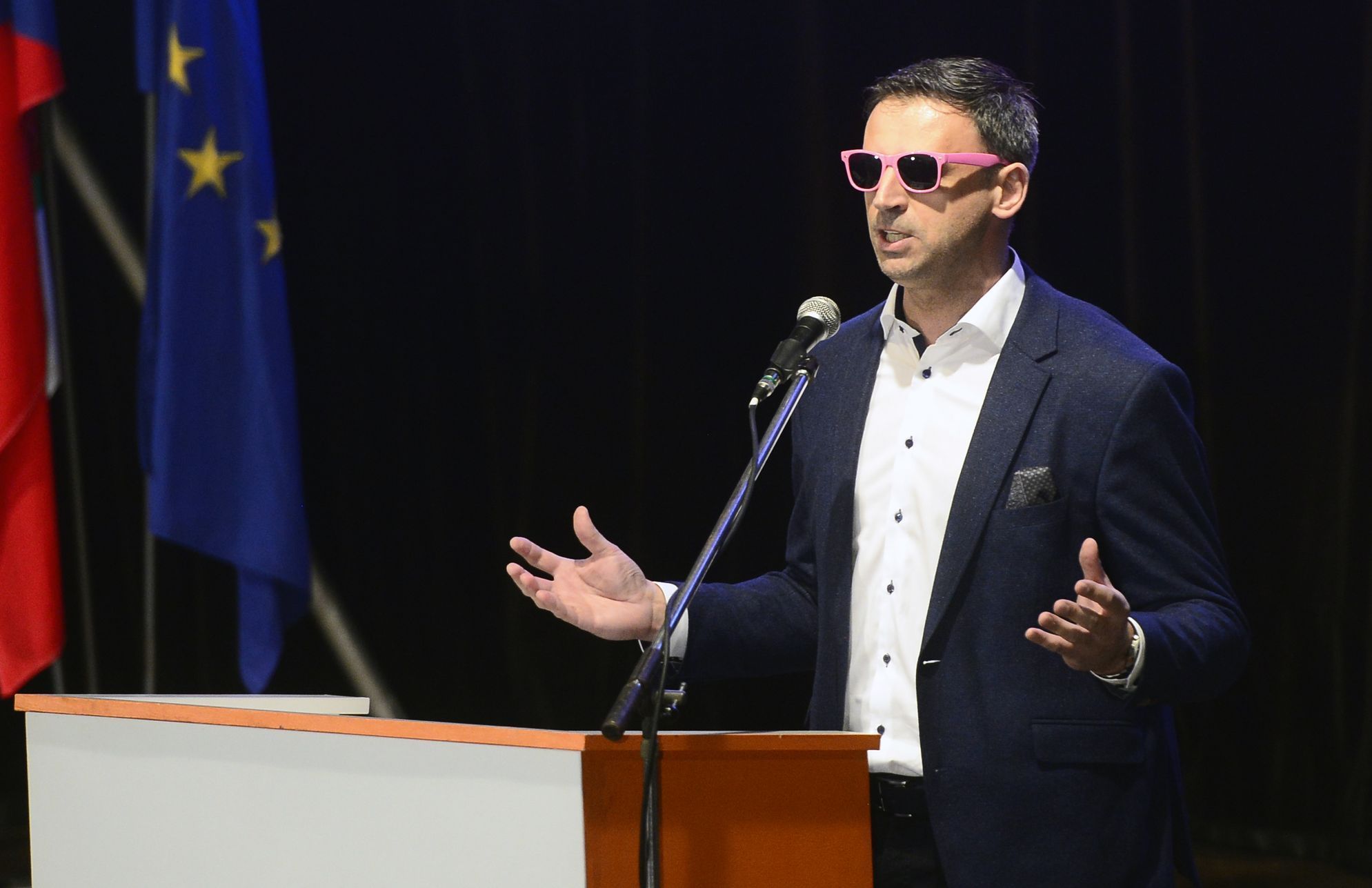 Jiří Zimola na sjezdu ČSSD v Hradci Králové, 18. 2. 2018