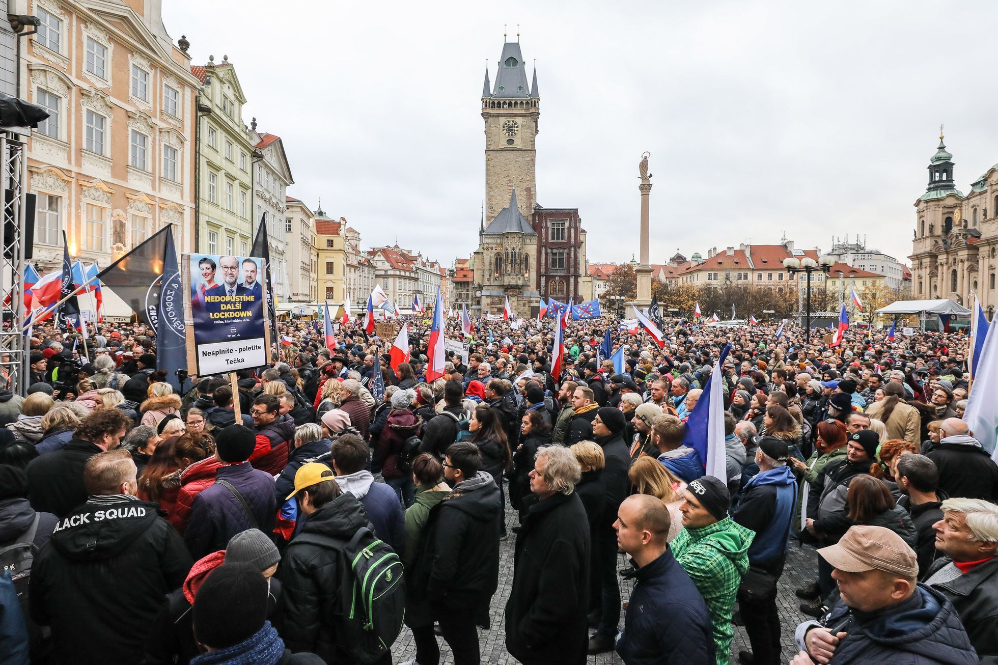 17. listopad 2021, státní svátek, Sametová revoluce, 17. 11. 2021, Národní třída, Hlávkova kolej