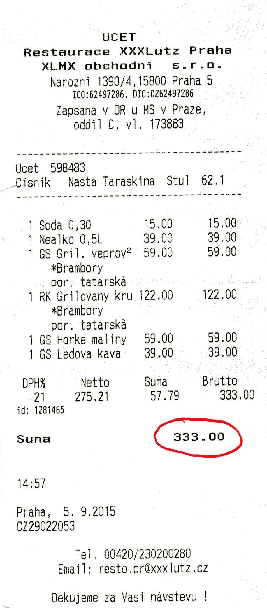 Zajímavé účtenky - šťastné trojky