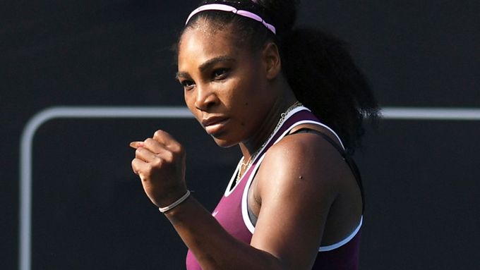 Serena Williamsová na turnaji v Aucklandu.