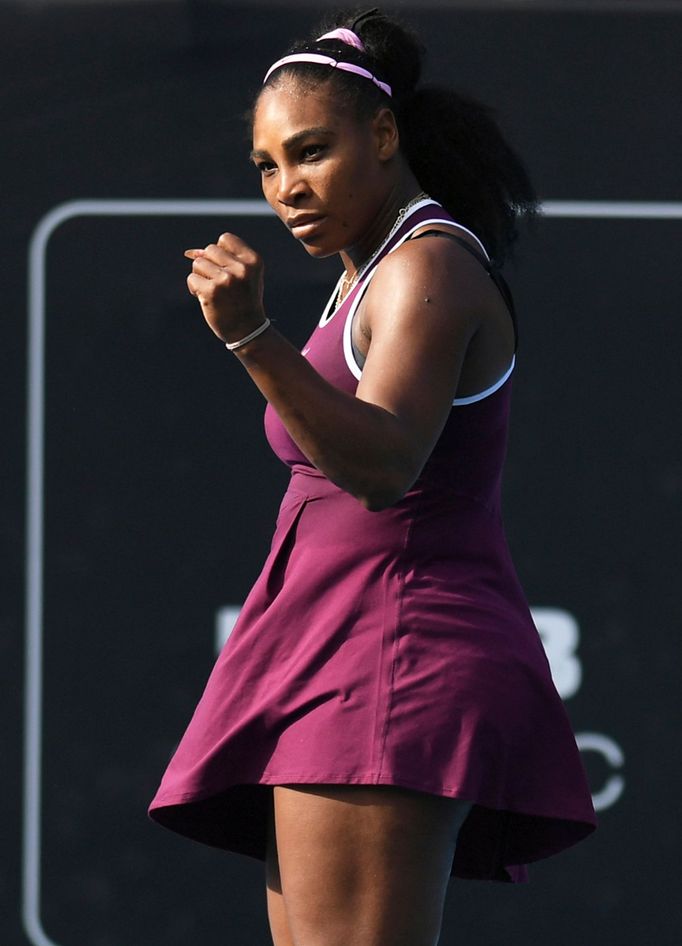 Serena Williamsová na turnaji v Aucklandu.