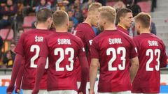 fotbal, Fortuna:Liga 2018/2019, Sparta - Baník, uctění památky Josefa Šurala