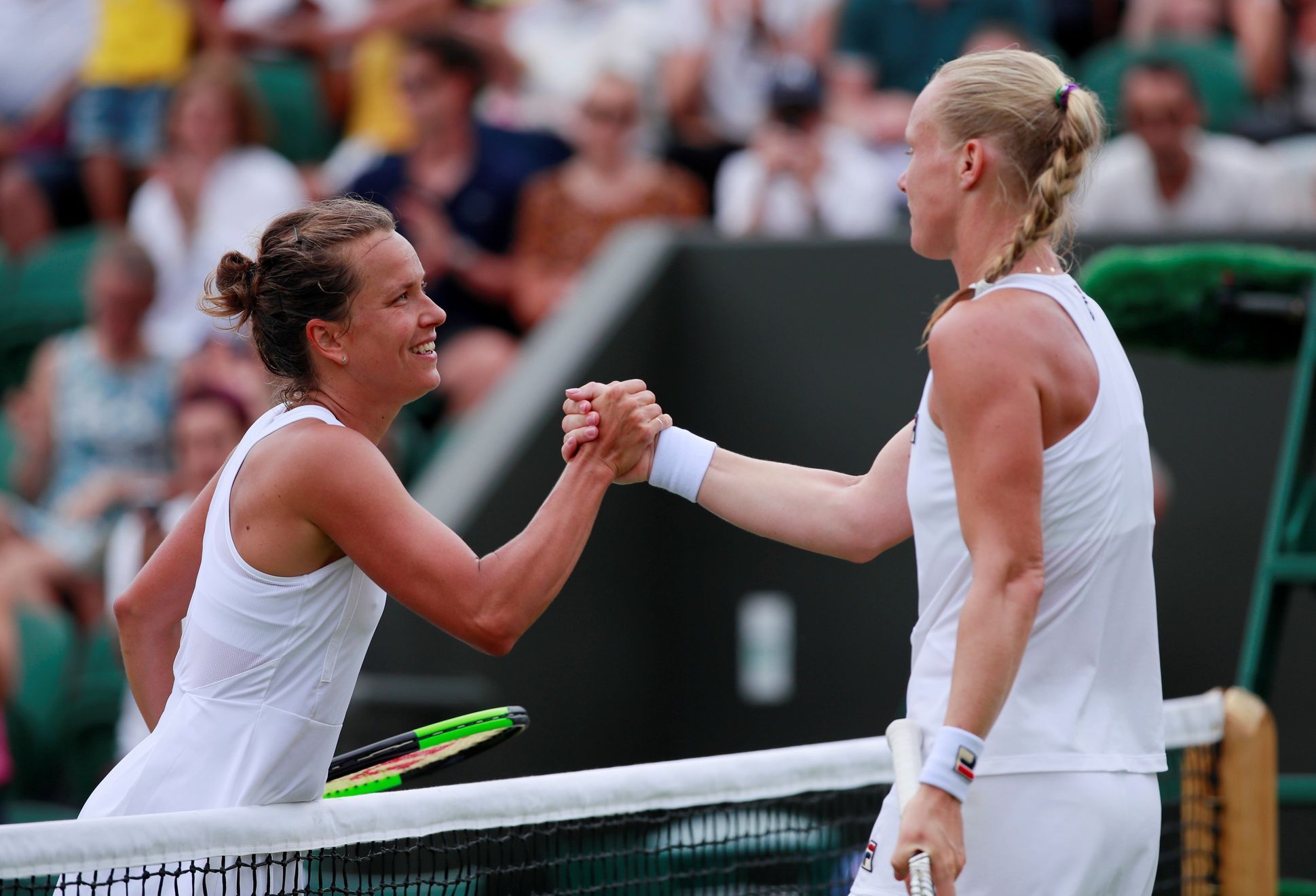 Barbora Strýcová a Kiki Bertensová ve třetím kole Wimbledonu 2019