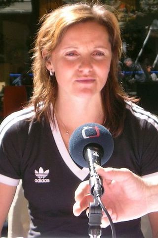 Ludmila Formanová na tiskové konferenci v Praze, kde oficiálně oznámila konec kariéry.