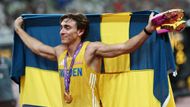 Švédský tyčkař Armand Duplantis a jeho rekord při MS v atletice 2025 v Tokiu