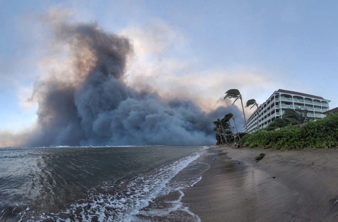 USA Havaj požár oheň evakuace