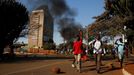 Povolební protesty v Harare v Zimbabwe. 1. 8. 2018