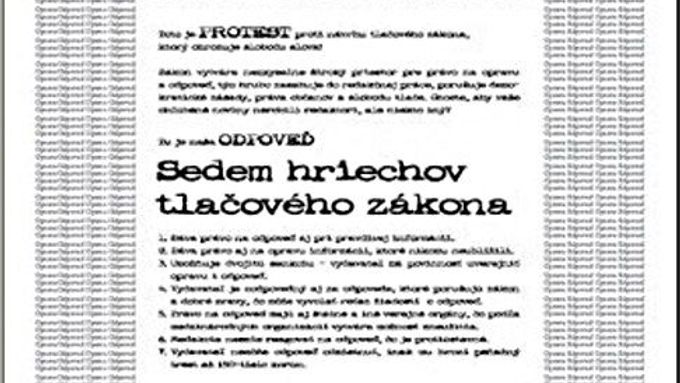 Titulní strana Hospodárských novin