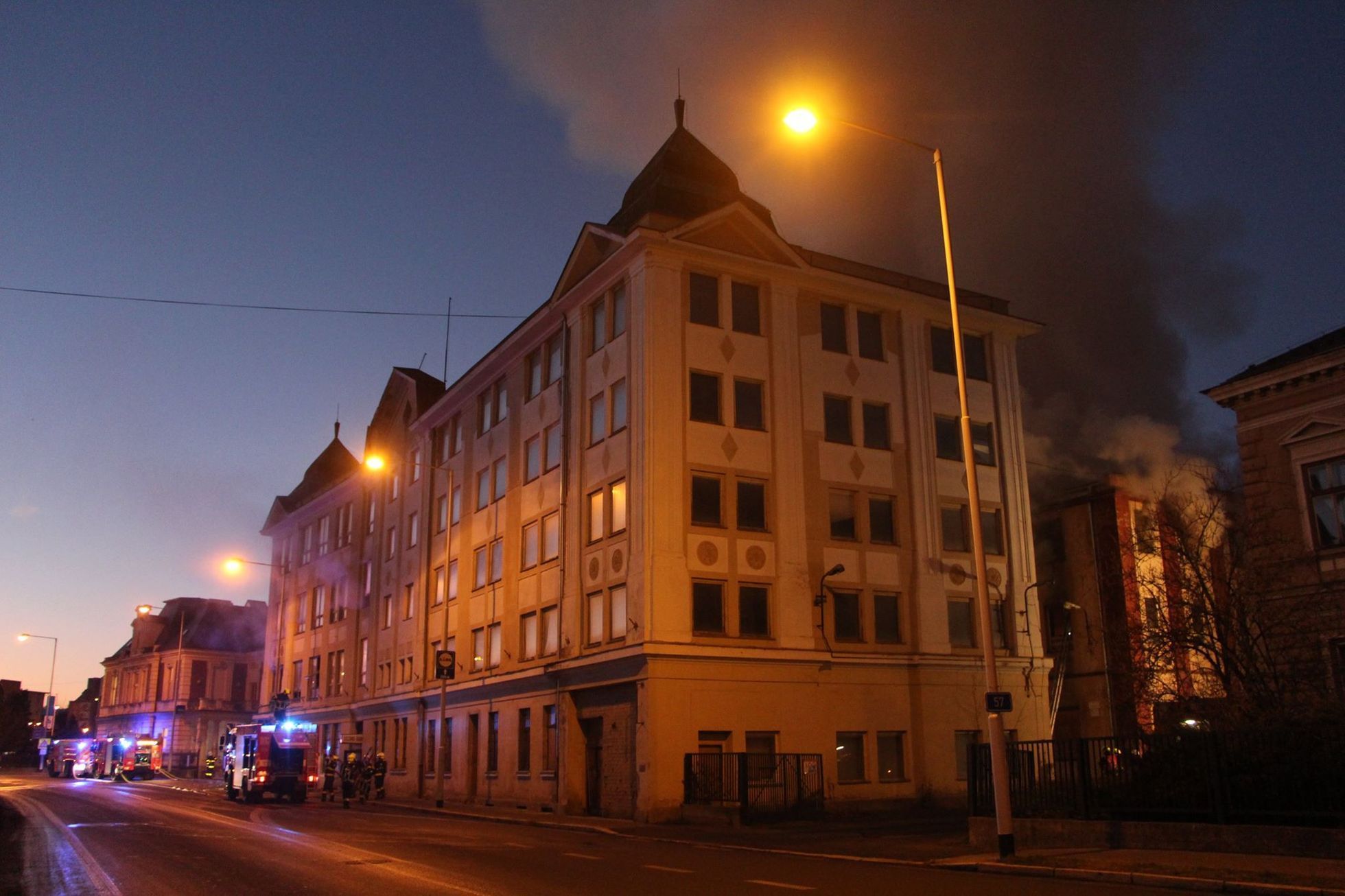 Požár v Krnově