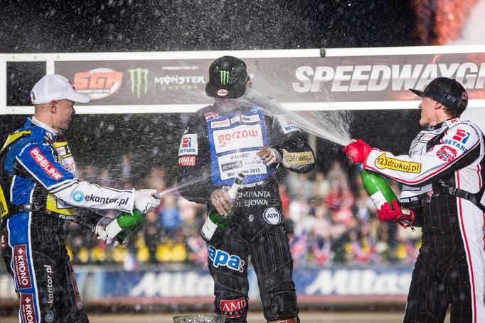 Plochá dráha, GP ČR 2015: Jaroslaw Hampel, Tai Woffinden a Maciej Janowski