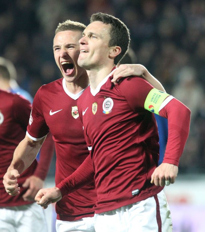 Sparta vs. Brno, utkání Gambrinus ligy (Kadeřábek a Lafata)