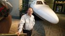 Cessna Aircraft Company CEO and president Scott Ernes, stands in front of a Citation Longitude Jet in the mock up room during a tour at their manufacturing plant in Wichita, Kansas August 14, 2012. One of Ernes' first moves after joining in May 2011 was was to carve Cessna up into five units: jets, propeller planes, maintenance and service, military sales and an air-charter unit, each of which run by an executive who was responsible for whether the unit reported a profit or loss. Picture taken August 14, 2012. REUTERS/Jeff Tuttle (UNITED STATES - Tags: TRANSPORT BUSINESS) Published: Srp. 22, 2012, 11:39 dop.