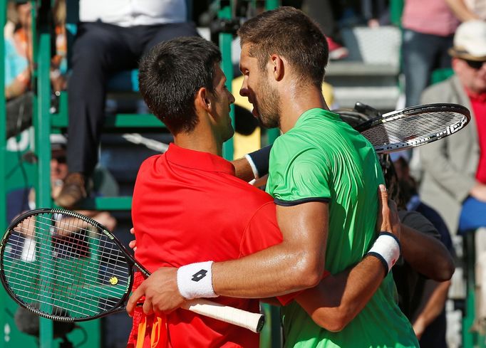 Novak Djokovič a Jiří Veselý na turnaji v Monte Carlu