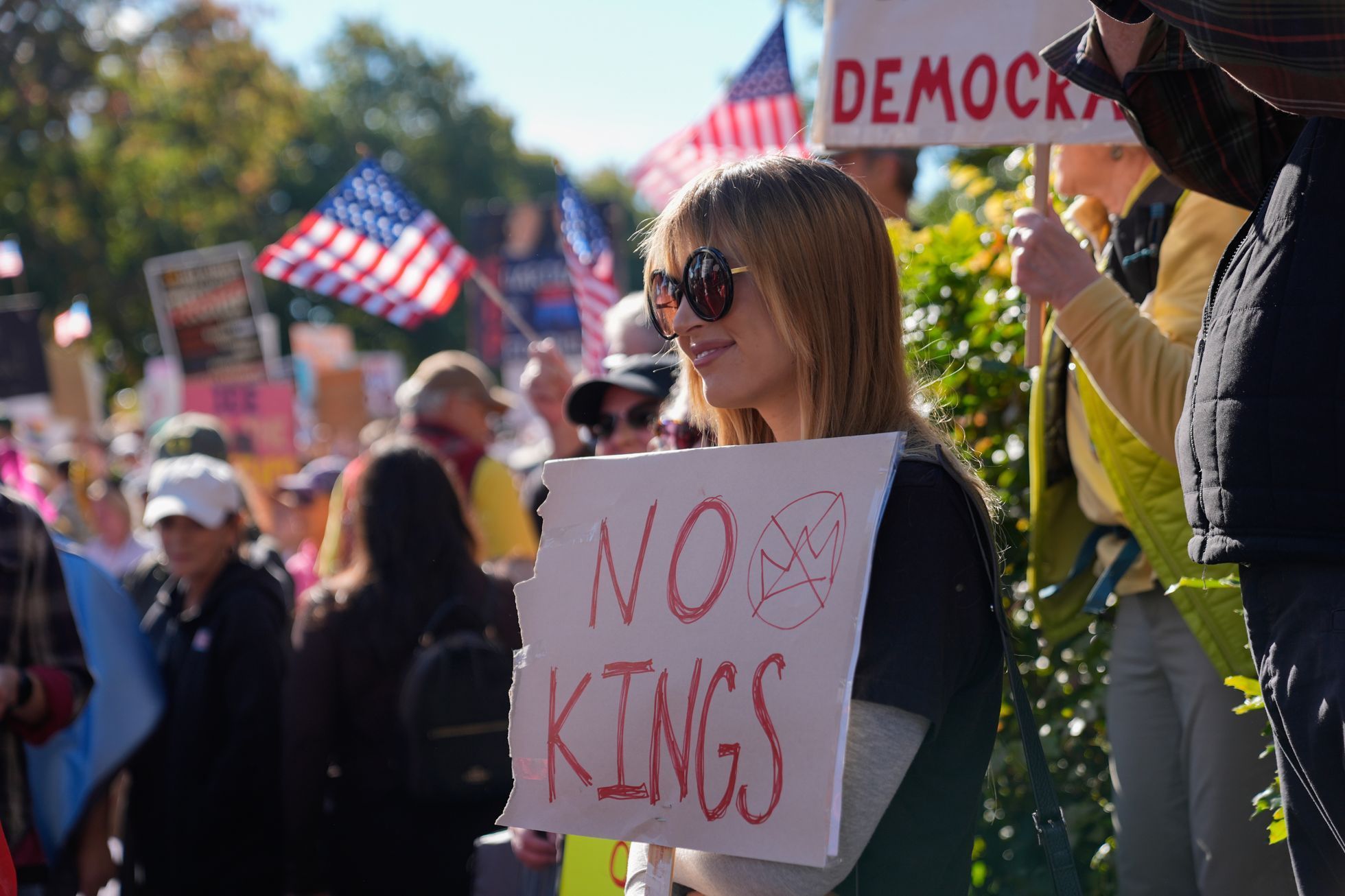 USA, Spojené státy, protest, demonstrace, Donald Trump, No Kings