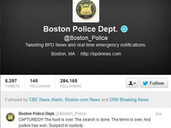 Přetisk z twitterovské stránky policie v Bostonu.