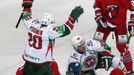 Hokej, KHL, Lev Praha - Kazaň: radost Kazaně z gólu Janne Pesonena (20)