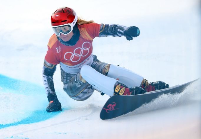 Ester Ledecká v paralelním obřím slalomu na ZOH 2018