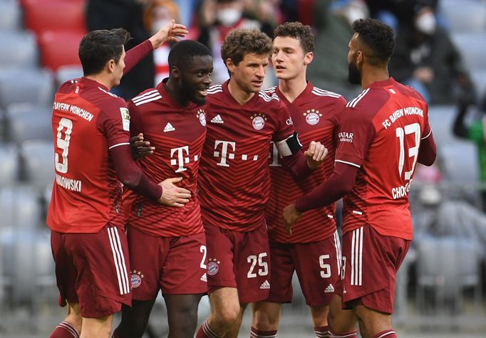 Thomas Müller slaví gól Bayernu