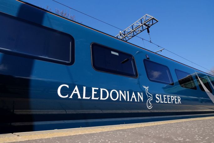 Noční vlak Caledonian Sleeper, který jezdí mezi Londýnem a Skotskem