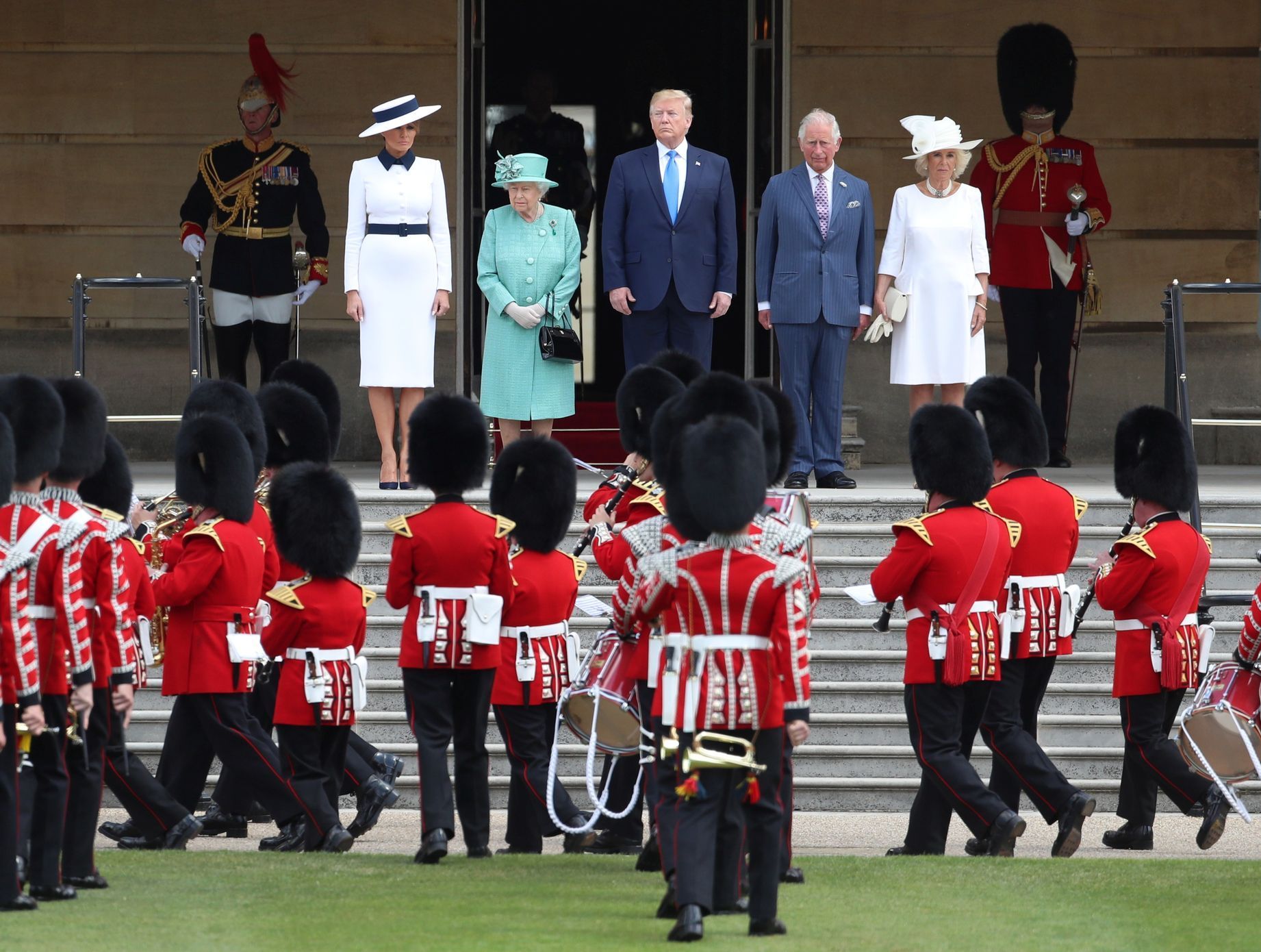 Donald Trump na státní návštěvě Velké Británie