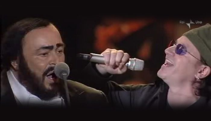 Pavarotti a Bono