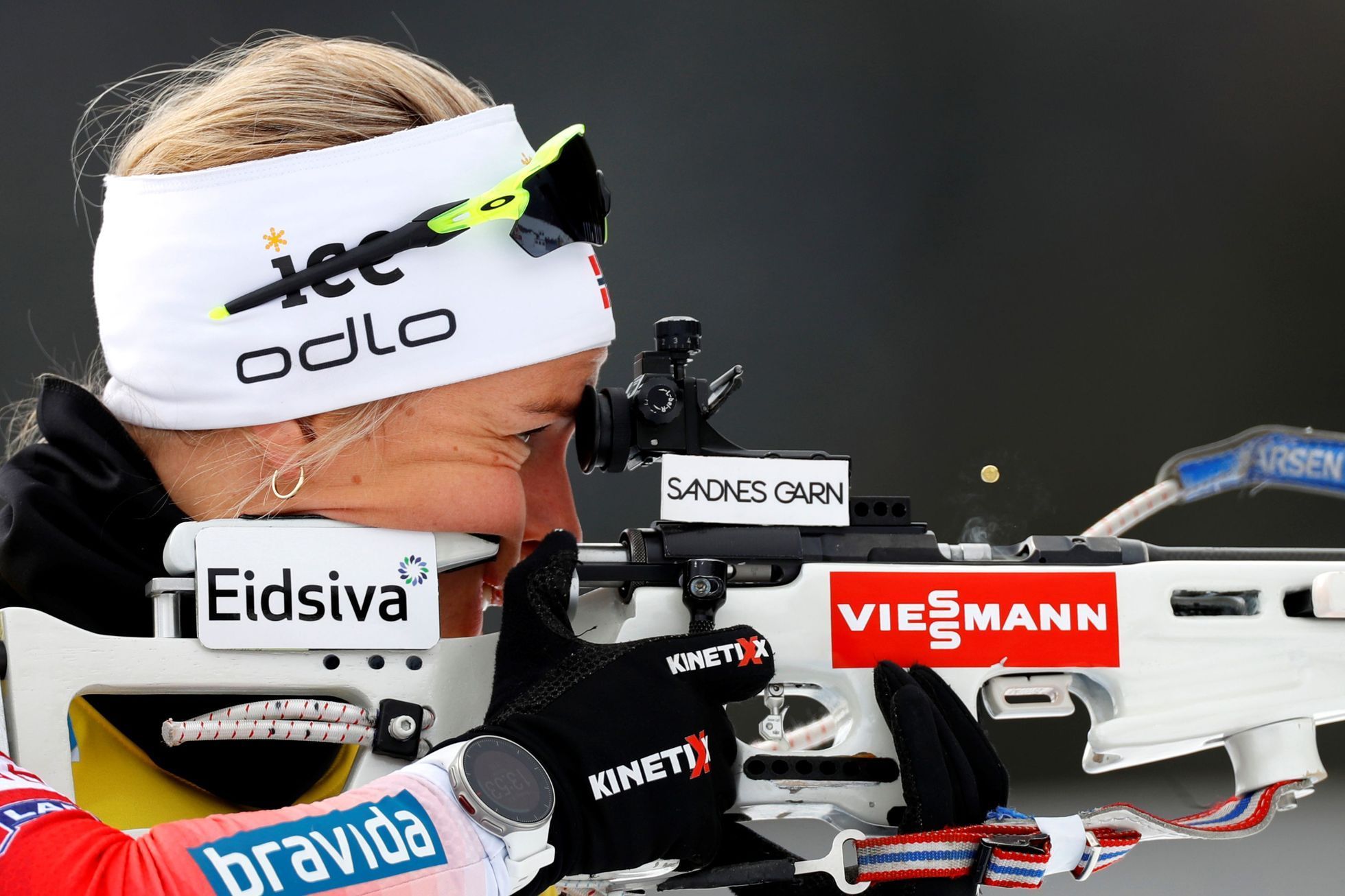 Norská biatlonistka Tiril Eckhoffová na MS 2020 v Anterselvě