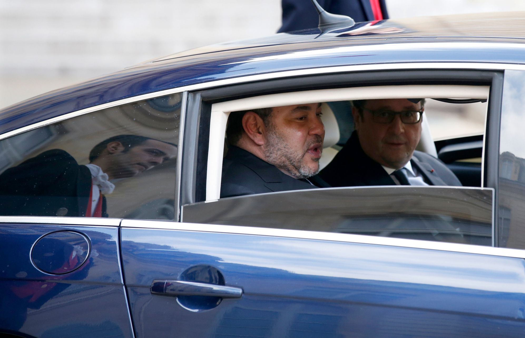 Marocký král Mohamed VI. a francouzský prezident Francois Hollande.