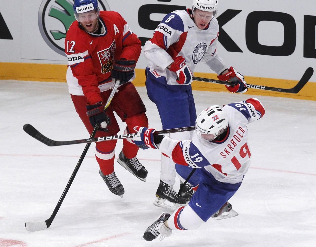 MS v hokeji 2012: Česko - Norsko (Novotný, Skroder, Hansen)