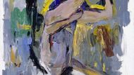 Mužský akt - sedící, 1976 Olej a uhel na plátně 250 x 200 cm