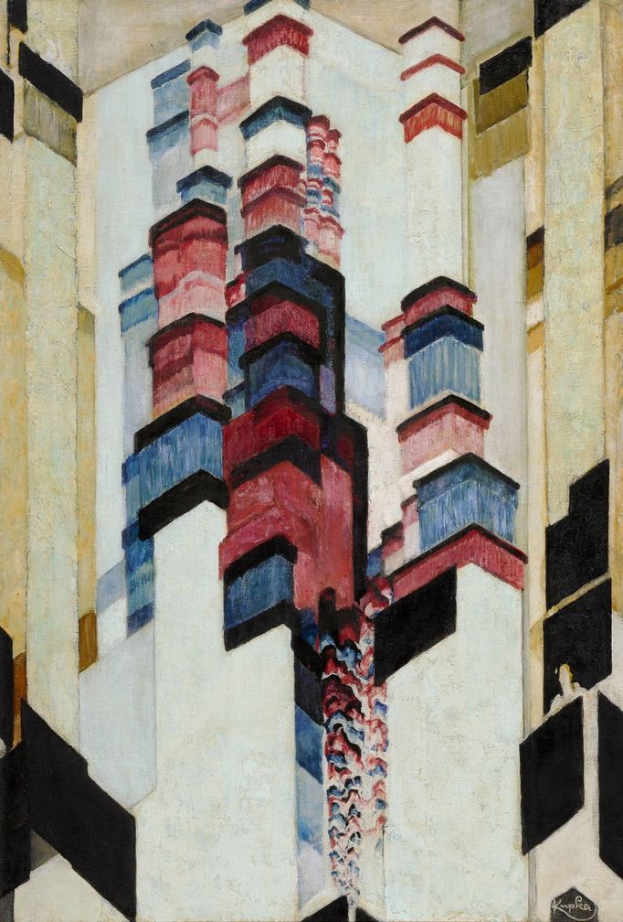 František Kupka: Tryskání II, 1922 až 1923.