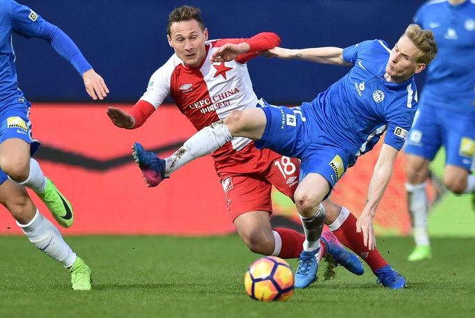 Bořil a Ševčík v utkání Liberec vs. Slavia