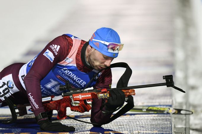 Anton Šipulin na trati v Kontiolahti