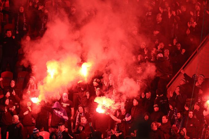 fotbal, Fortuna:Liga 2018/2019, Slavia - Baník Ostrava, fanoušci Ostravy