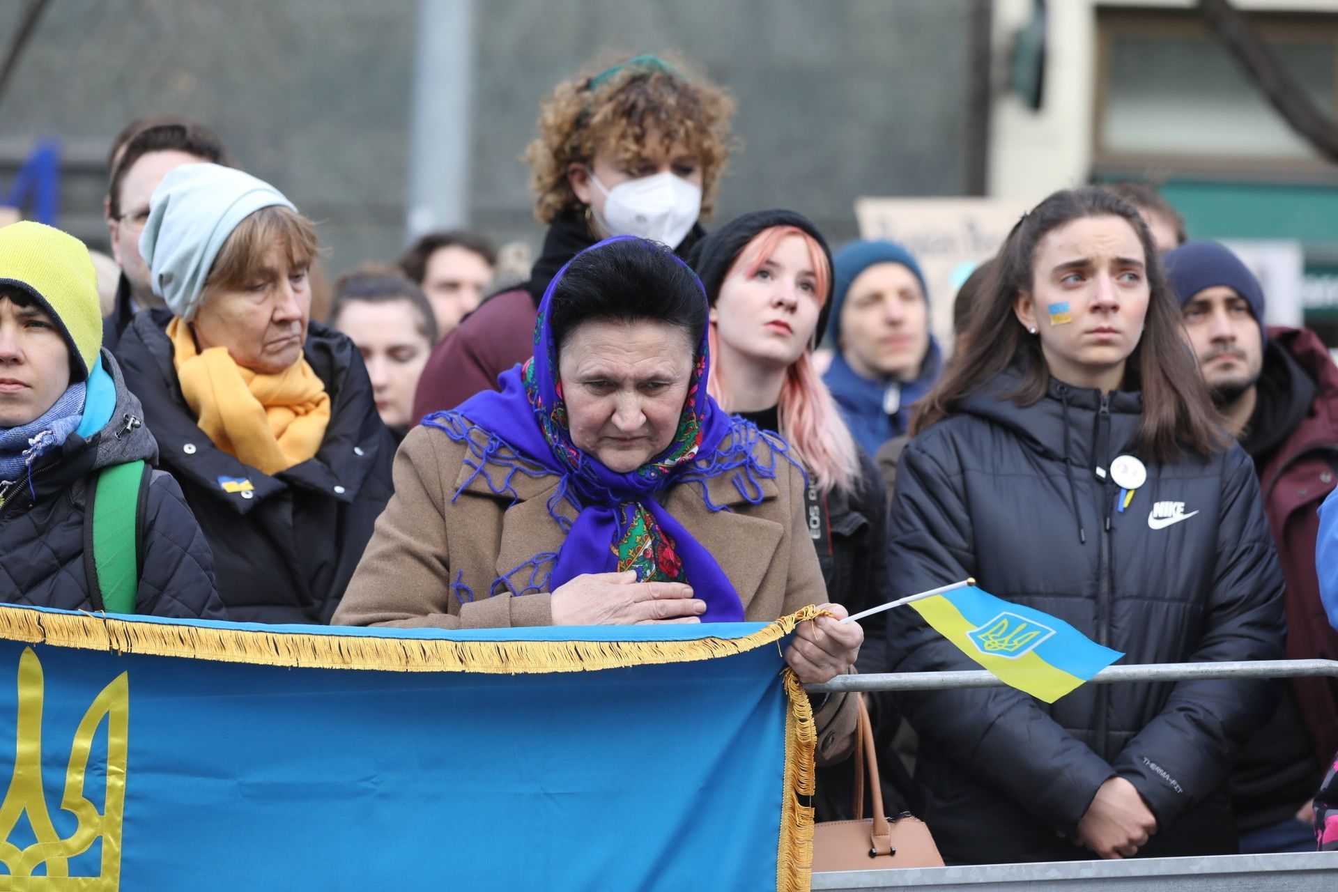 Demonstrace na Václavském náměstí.