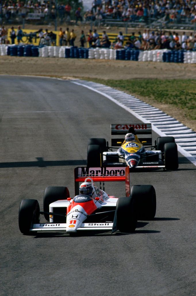 F1 1988, VC Španělska: Alain Prost, McLaren a Nigel Mansell, Williams