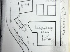 Plánek, kde byl nalezen jeden z masových hrobů v Postoloprtech