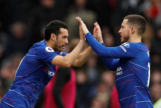 Premier League: Fulham vs Chelsea: Eden Hazard, Pedro