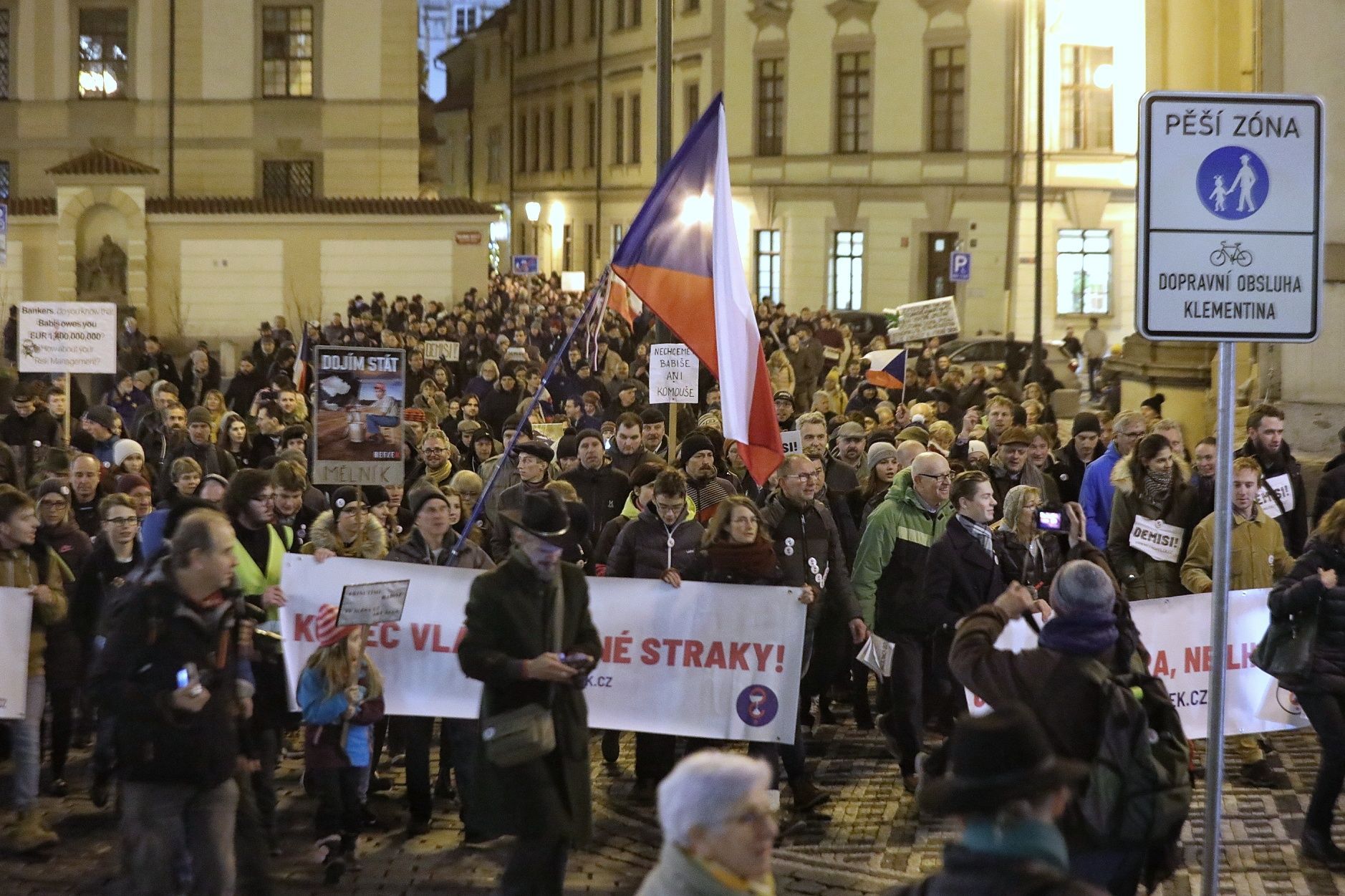 Demonstrace Václavské náměstí milion chvilek 17. prosinec 2019