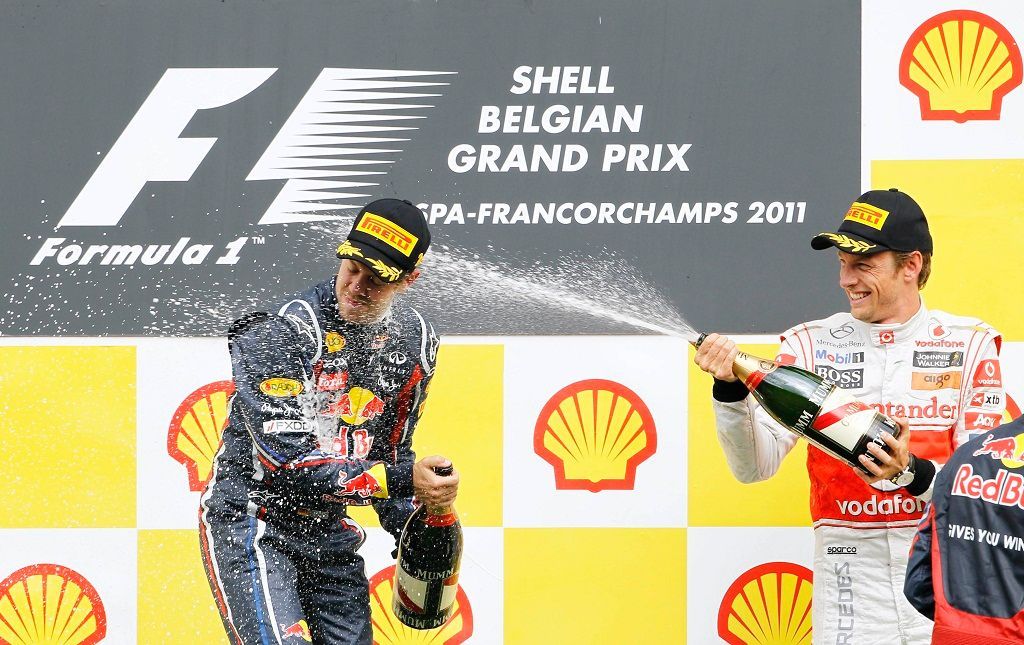 VC Belgie: Vettel a Button