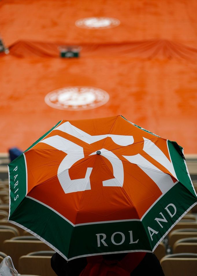 Déšť na French Open 2019