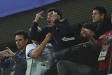 "Exotem" v hledišti byl i legendární Diego Maradona. Exaltovaný Argentinec ukazoval v zápase s Nigérií prostředníčky.