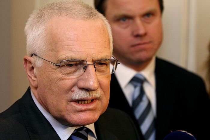 Václav Klaus mezi poslanci Strany zelených